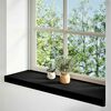 vidaXL Window Sills 2 pcs Dark Brown 35.4x9.8x0.8" Solid Wood Oak