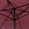 vidaXL Garden Parasol Bordeaux Red Polyester fabric, Steel pole Medium