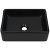 vidaXL Basin Ceramic Rectangular Black 16.1x11.8x4.7"