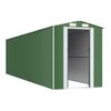 vidaXL Garden Shed Green Galvanized Steel Large Sliding Components