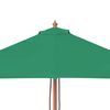 vidaXL Garden Parasol Green Fabric, Laminated bamboo, Hardwood