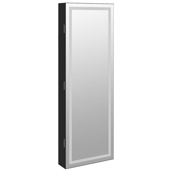 vidaXL Mirror Jewellery Cabinet Black
