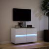 vidaXL TV Wall Cabinet White Engineered wood Medium TV Wall Cabinet