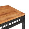 vidaXL Garden Table Black and Brown