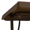 vidaXL Swing Bench Brown Steel, 210D Oxford fabric Medium Seats Many