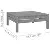 vidaXL Garden Lounge Set Grey Solid pinewood One size Modular