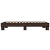 vidaXL Bed Frame Brown Oak Engineered wood, Metal, Plywood Twin Durable