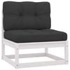 vidaXL Garden Lounge Set White, Anthracite