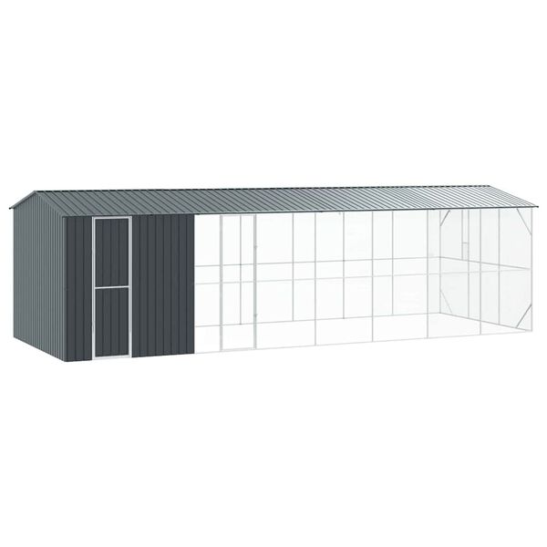 vidaXL Bird Cage with Storage Anthracite 338.58 x 122.05 x 97.24 in