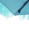 vidaXL Garden Parasol Blue Polyester, Steel, Straw Large