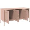 vidaXL TV Cabinet Pink Steel Medium Media Cabinet Rectangular