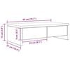 vidaXL Monitor Stand with Drawers Artisian Oak 19.7x10.6x5.9" Engineered Wood