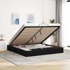 vidaXL Ottoman Bed Frame Black Velvet, Metal, Plywood, Engineered Wood