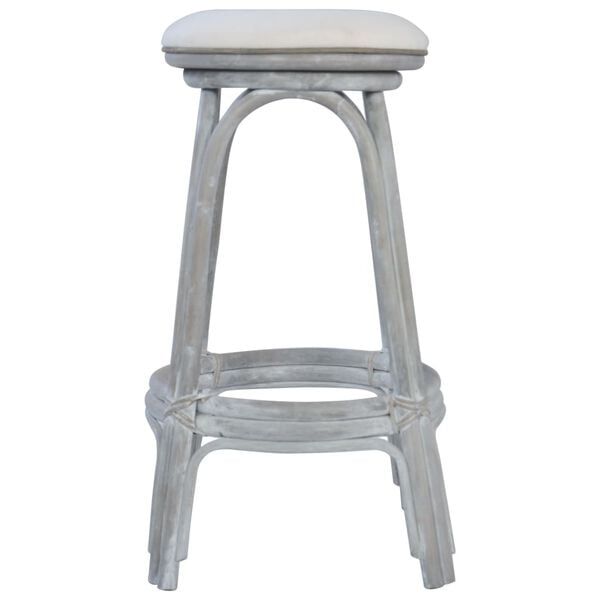 vidaXL Bar Stools 2 pcs Gray Rattan