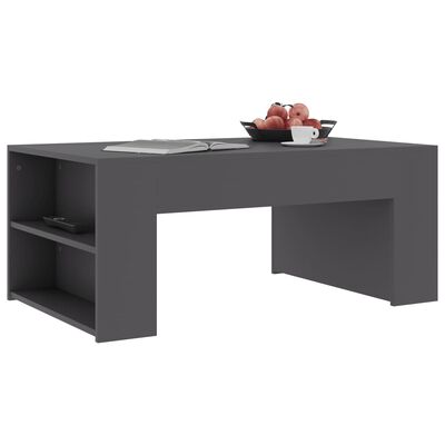 vidaXL Coffee Table Gray 39.4"x23.6"x16.5" Engineered Wood