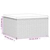 vidaXL Patio Lounge Set Gray PE rattan, powder-coated steel, tempered glass