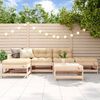 vidaXL Garden Lounge Set Natural wood Solid pine wood and plywood Medium