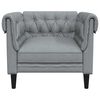 vidaXL Chesterfield Sofa Chair Light grey