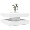 vidaXL Coffee Table White Engineered wood Medium Rotatable