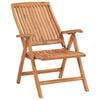 vidaXL Garden Chair Set of 2 Natural teak Solid Teak Wood Standard