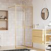 vidaXL Walk-in Shower Wall with Clear ESG Glass Gold 39.4"x76.8"
