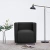 vidaXL Armchairs Black Polyester, wood, chrome Standard Ergonomic