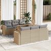 vidaXL Garden Sofa Set Beige, Light Grey