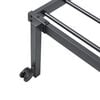 vidaXL Bed Frame Black Steel Single Foldable Bed Frame Rectangular
