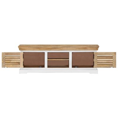 vidaXL TV Cabinet 46.5"x11.8"x15.7" Solid Mango Wood