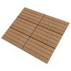 vidaXL Decking Tiles 6 pcs WPC 23.6"x11.8" 11.6 ft&sup2; Brown
