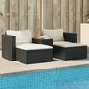 vidaXL Garden Sofa Set Black, Cream White