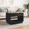 vidaXL Coffee Table Black Engineered wood, glass 27.6 x 19.7 x 19.7 in