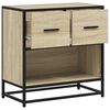 vidaXL Bedside Cabinet Sonoma oak Engineered wood, Metal Medium