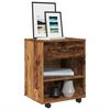 vidaXL Rolling Cabinet Old wood Engineered wood 18.1 x 14.2 x 23.2 in