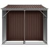 vidaXL Garden Shed Brown Galvanized Steel Large Garden Shed