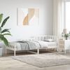 vidaXL Day Bed White Solid pine wood Twin Day Bed Rectangular Modern