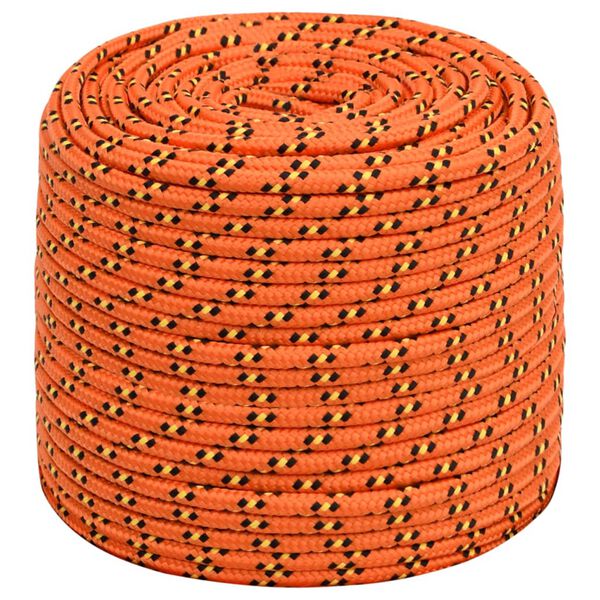 vidaXL Boat Rope Orange 0.31 " 164.0 ' Polypropylene