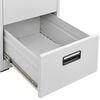 vidaXL Filing Cabinet Light Grey Steel Medium Locks Filing Cabinet