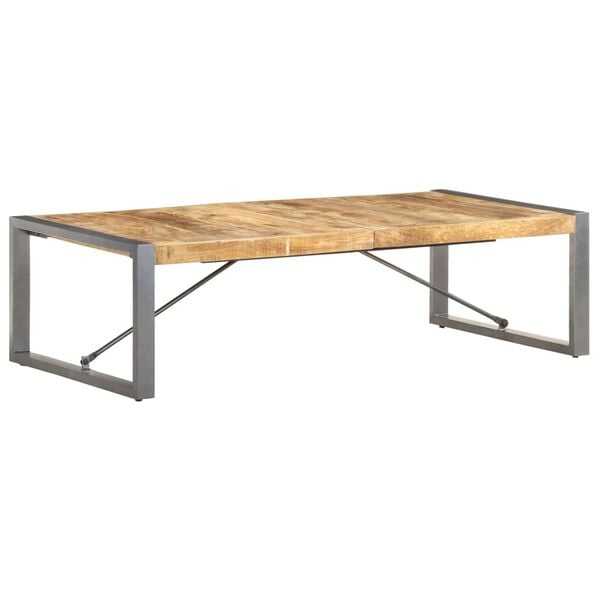 vidaXL Coffee Table 55.1"x27.6"x15.7" Rough Mango Wood