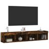 vidaXL TV Stands with LED Lights 2 pcs Smoked Oak 31.5"x11.8"x11.8"