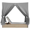 vidaXL Double Sun Lounger Beige, Light Grey