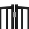 vidaXL Dog Gate Set of 4 Black Solid fir wood 10.6 ft total Foldable