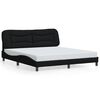 vidaXL Bed Frame Black Fabric, metal, solid pine wood, plywood King