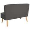 vidaXL Sofa Dark Grey Polyester fabric and wooden frame 2-seater Durable
