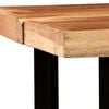 vidaXL Bar Table Brown, Black Solid acacia wood, Steel Large Bar Table