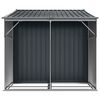 vidaXL Garden Shed Anthracite Galvanized steel, Polypropylene Large