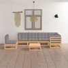 vidaXL Garden Lounge Set Natural wood Solid pine wood Large Modular
