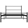vidaXL Bed Frame Black Metal Twin Durable Bed Frame Rectangular