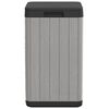 vidaXL Outdoor Garbage Bin Gray 15"x15"x25.6" PP