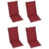vidaXL Patio Reclining Chairs 4 pcs with Cushions Solid Acacia Wood